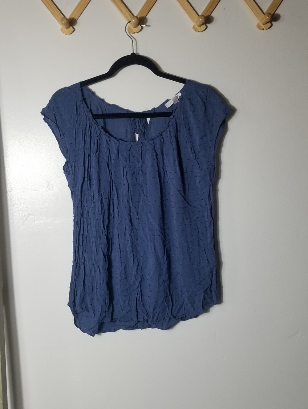 LC LAUREN CONRAD WOMEN'S BLUE BLOUSE SIZE LARGE